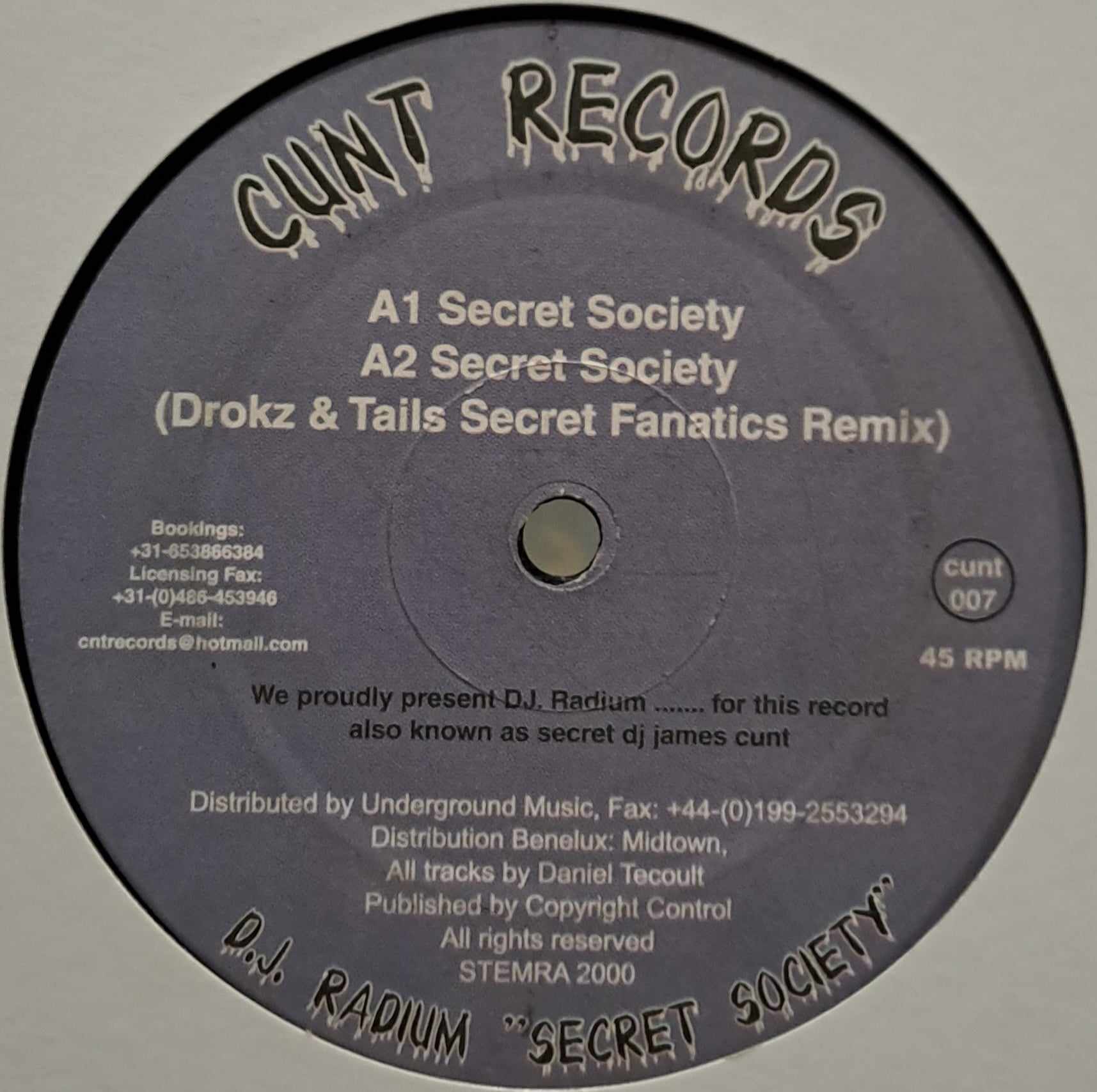 Cunt Records 07 - vinyle hardcore